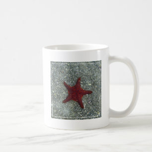 Caneca De Café Uma estrela do mar vermelha Galápagos, Equador
