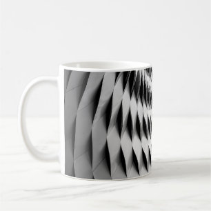 CANECA DE CAFÉ UMA FÁBRICA CURVA COBERTA EM TRABALHO DE LATERAL 