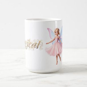 Caneca De Café Uma fada mágica em texto decorativo