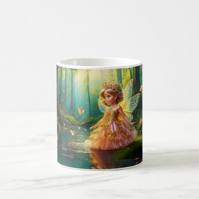 Caneca De Café Uma fada mágica em um lago (Centro)