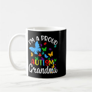 Caneca De Café Uma Fita Borboleta Quebra-Cabeça Avó Orgulhosa do