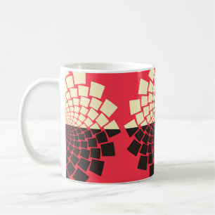 Caneca De Café Uma flor estilizada emergente da água, ou uma asc