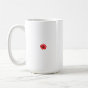 Caneca De Café Uma flor vermelha vibrante com pétalas delicadas e
