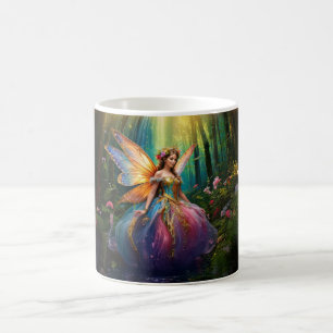 Caneca De Café Uma Floresta Encantada De Fada Mágica