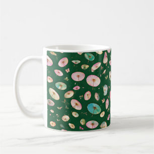 Caneca De Café Uma Floresta Verde de 1000 Guarda-Chuvas