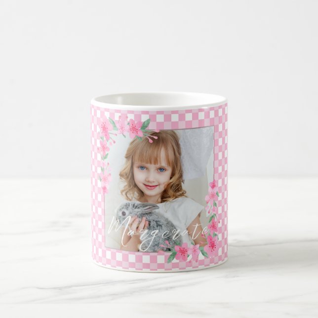 Caneca De Café Uma Fotografia Personalizada e Bonita, rosa (Centro)