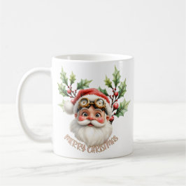 Caneca De Café Uma galinha-branca Santa Claus