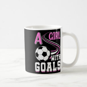 Caneca De Café Uma Garota Com Metas I Futebol