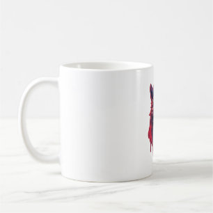 Caneca De Café Uma ilustração detalhada do mau ninja wolf Premi