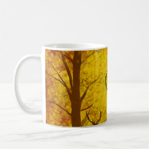 Caneca De Café Uma ilustração incrível de cervo, caça, animal,
