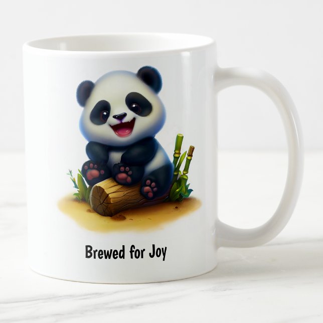 Caneca De Café Uma Lata De Café Panda Pintada Em 3D (Criador carregado)