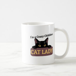Caneca De Café Uma Louca Senhora Sem Filhos Gata Kamala Harris 20
