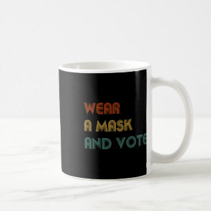 Caneca De Café Uma Máscara E Votar Eleição Política Biden Harris