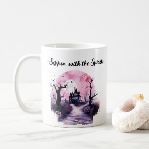 Caneca De Café Uma Mata Rosa De Halloween Cute Spooky, Casa Assom