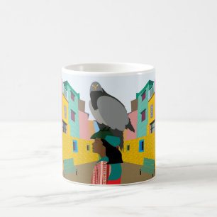 Caneca De Café Uma mulher com uma águia na cabeça