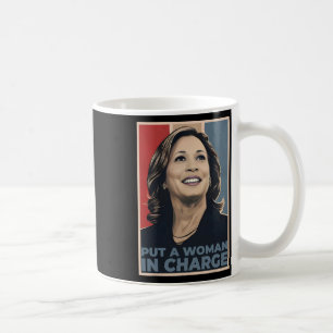 Caneca De Café Uma Mulher No Comando Kamala Harris Mulher Para Pr