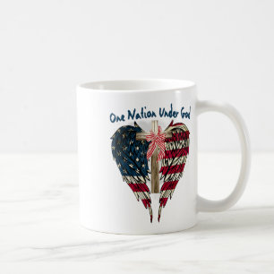 Caneca De Café Uma Nação Sob Deus Bandeira 4 De Julho Patriótico 