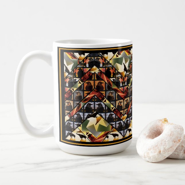 Caneca De Café Uma onda de corvos (Com Donut)