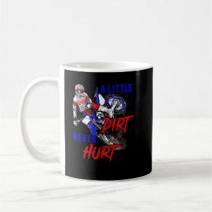 Caneca De Café Uma Pequena Camisa Nunca Machuca A Motocross Engra