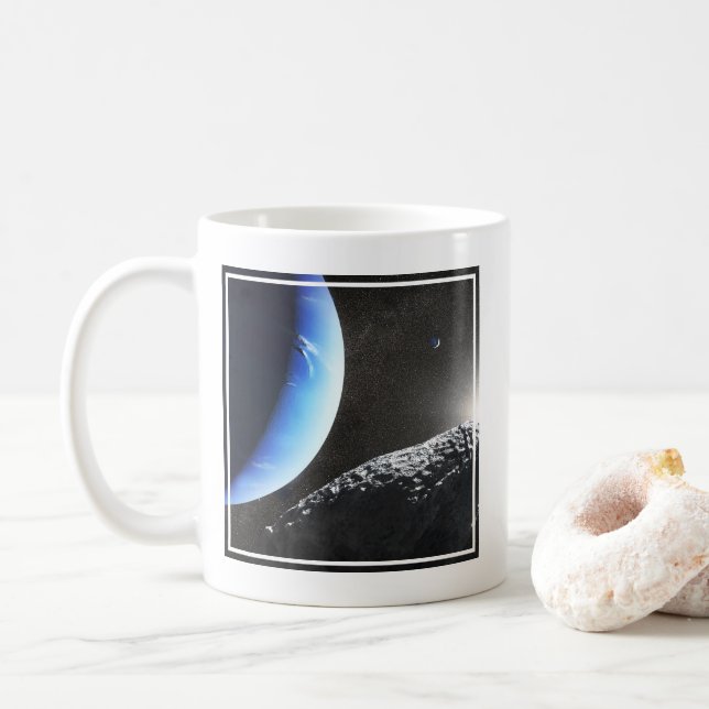 Caneca De Café Uma Pequena Lua Hippocamp de Netuno. (Com Donut)
