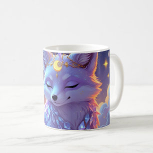 Caneca De Café Uma pequena Raposa Sussurro Estelar ao Luar dormin