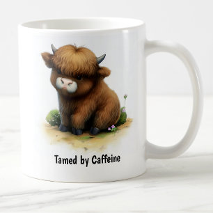 Caneca De Café Uma pintura digital de um Bovinos de Estrada Larga