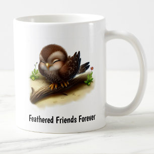Caneca De Café Uma pintura digital de um falcão fofo