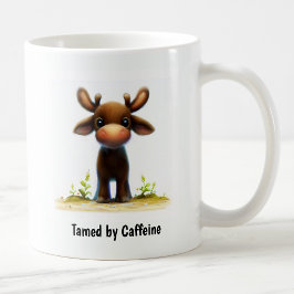 Caneca De Café Uma pintura digital de um jovem alce fofo