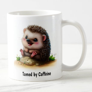 Caneca De Café Uma pintura digital de um ouriço fofo