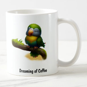 Caneca De Café Uma pintura digital de um papagaio brilhante masca