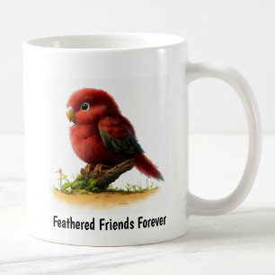 Caneca De Café Uma pintura digital de um papagaio Crimson Rosella