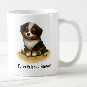 Caneca De Café Uma pintura digital de um pastor australiano bonit