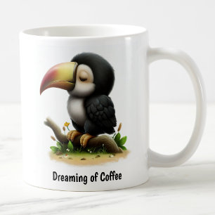 Caneca De Café Uma pintura digital de um tucano com bico de ponta