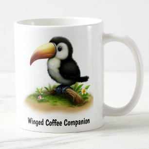 Caneca De Café Uma pintura digital de um tucano com bico de ponta