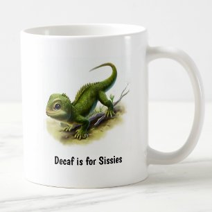 Caneca De Café Uma pintura digital de uma Iguana Cuta