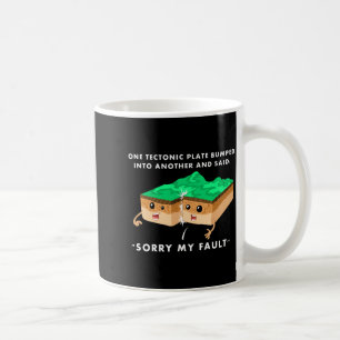 Caneca De Café Uma Placa Tectônica Bateu Em Outra Camiseta