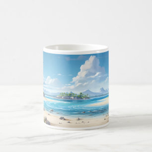 Caneca De Café Uma Praia Na Terra Maravilha