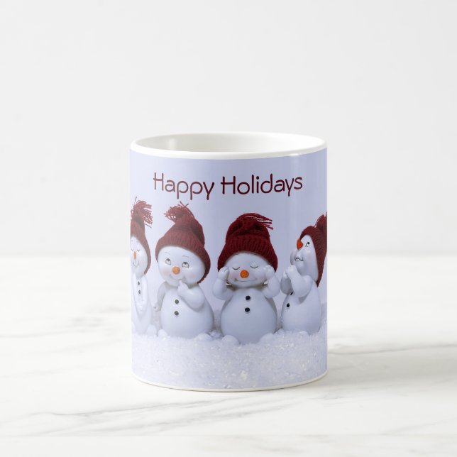 Caneca De Café Uma quarteto de bonecos de neve (Centro)