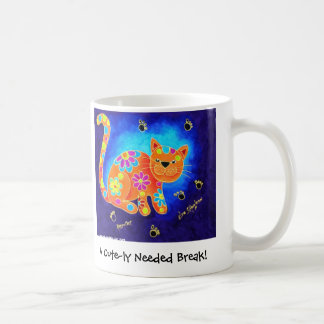 Caneca De Café Uma ruptura Bonito-LY necessário! - Gato azul