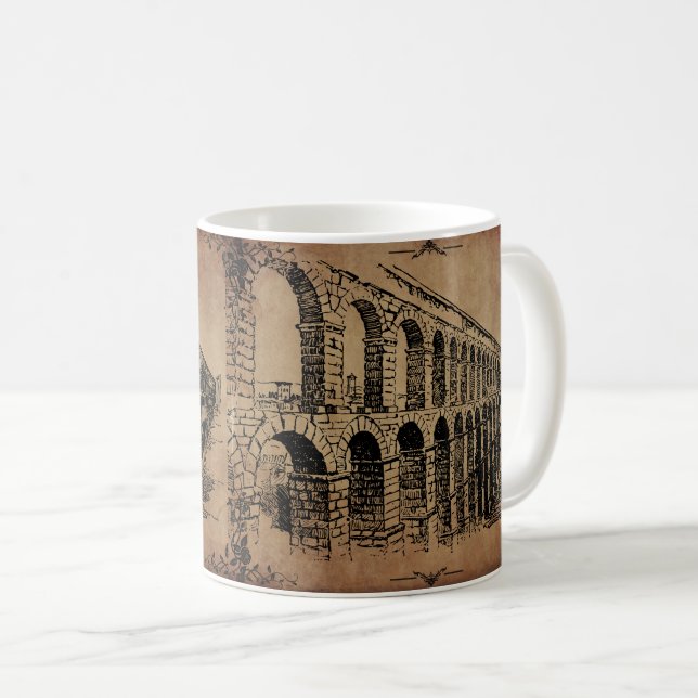 Caneca De Café Uma safra Anfitheater Romana (Frente Esquerda)