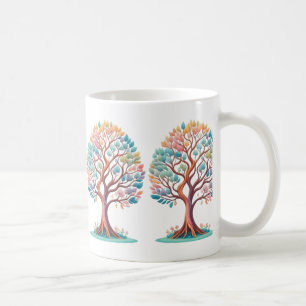 Caneca De Café Uma Sinfonia de Cores e Crescimento da Mug Real de