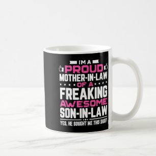 Caneca De Café Uma sogra orgulhosa de um filho incrível mães