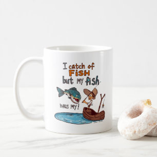 Caneca De Café Uma Surpresa de Pesca na Linha