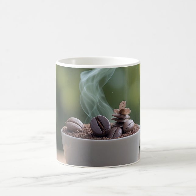 Caneca De Café Uma taça de feijão de café. (Centro)