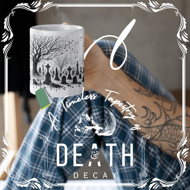 Caneca De Café Uma tapeçaria Eterno da morte e da decaimento (A Timeless Tapestry of Death and Decay cover from The Beekeeper Store)