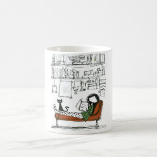 Caneca De Café Uma Tarde de Leitura Silenciosa Amante de Livros