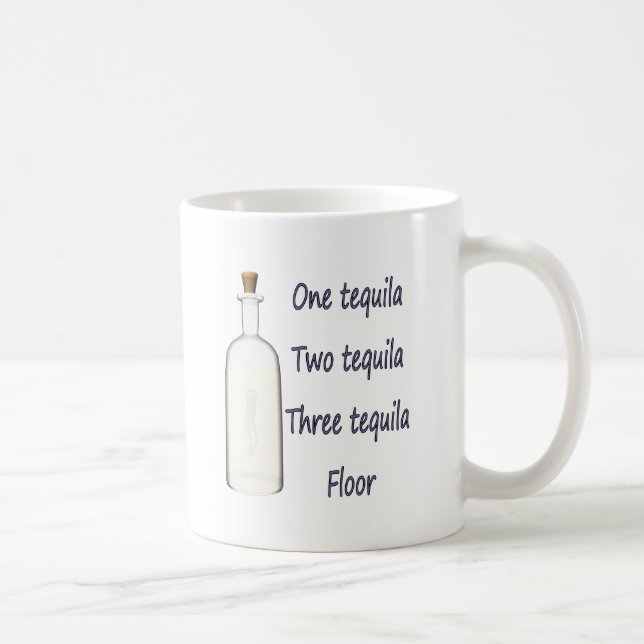 Caneca De Café Uma tequila dois tequila três tequila quatro (Direita)