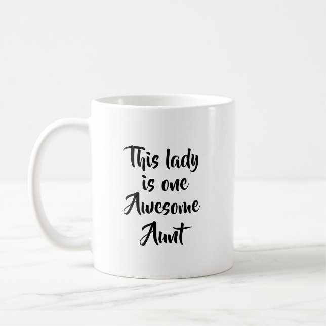 Caneca De Café Uma Tia Incrível Divertida (Esquerda)