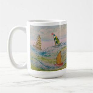 Caneca De Café Uma vela de chapéu de palhaço
