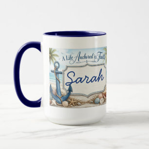 Caneca de Café Uma Vida Enraizada na Fé